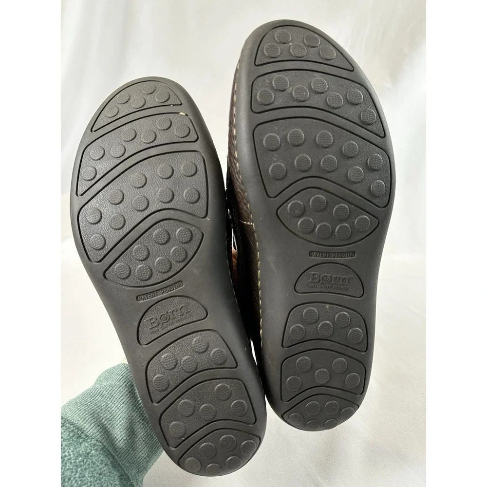 Born Brompton II Classic Dark Mahogany‎ Brown Leather Comfort Loafers Size 10